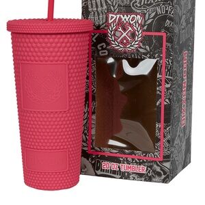 DIXXON Matte Pink 20 oz Tumbler with Straw